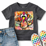 Watercolor Patchwork Turkey DTF Transfer DTF Heat Press Transfer from Sweet Tee Transfers
