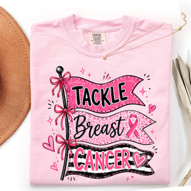 Tackle Breast Cancer Flags DTF Transfer DTF Heat Press Transfer from Sweet Tee Transfers