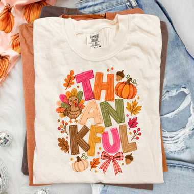 Thankful Fall DTF Transfer DTF Heat Press Transfer from Sweet Tee Transfers