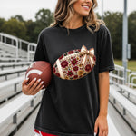 Garnet and Gold Football DTF Transfer – Coquette DTF Heat Press Transfer from Sweet Tee Transfers