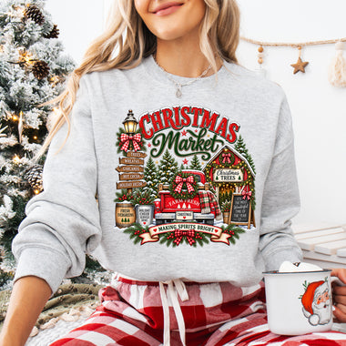 Christmas Market DTF Transfer DTF Heat Press Transfer from Sweet Tee Transfers