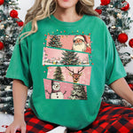 Vintage Pink Christmas Grunge DTF Transfer DTF Heat Press Transfer from Sweet Tee Transfers