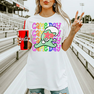 Green Wave School Mascot DTF Transfer – Game Day DTF Heat Press Transfer from Sweet Tee Transfers