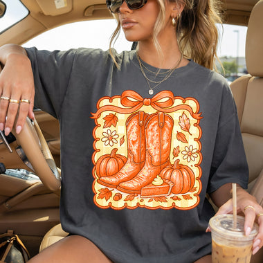 Fall Boots DTF Transfer DTF Heat Press Transfer from Sweet Tee Transfers