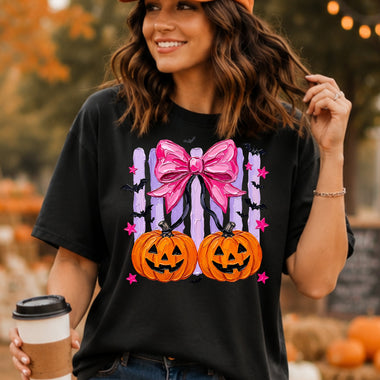 Coquette Pumpkin with Bow DTF Transfer DTF Heat Press Transfer from Sweet Tee Transfers