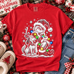 Glowing Green Guy and Festive Dog DTF Transfer DTF Heat Press Transfer from Sweet Tee Transfers