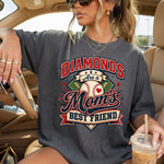 Diamonds Are a Mom's Best Friend Baseball DTF Transfer DTF Heat Press Transfer from Sweet Tee Transfers