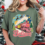 Believe Pink Train DTF Transfer DTF Heat Press Transfer from Sweet Tee Transfers