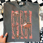 Football Season Striped Orange DTF Transfer DTF Heat Press Transfer from Sweet Tee Transfers