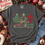 A Thrill of Hope the Weary World Rejoices Nativity Christmas DTF Transfer DTF Heat Press Transfer from Sweet Tee Transfers