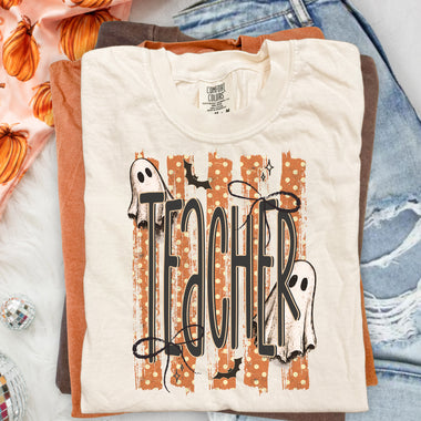 Halloween Ghost Teacher DTF Transfer DTF Heat Press Transfer from Sweet Tee Transfers