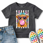 Preppy Highland Cow Bubble Gum DTF Transfer DTF Heat Press Transfer from Sweet Tee Transfers