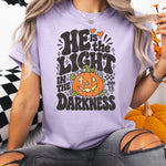 He Is the Light in the Darkness Pumpkin John 1:5 DTF Transfer DTF Heat Press Transfer from Sweet Tee Transfers