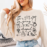 Going to the Chapel Doodle Black DTF Transfer DTF Heat Press Transfer from Sweet Tee Transfers