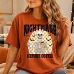 Nightmare Before Coffee Distressed DTF Transfer DTF Heat Press Transfer from Sweet Tee Transfers