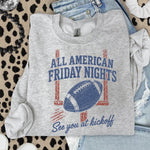 All American Friday Nights Kickoff DTF Transfer DTF Heat Press Transfer from Sweet Tee Transfers