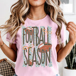 Football Season Striped Blue DTF Transfer DTF Heat Press Transfer from Sweet Tee Transfers