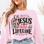 Jesus Is My Lifeline DTF Transfer DTF Heat Press Transfer from Sweet Tee Transfers