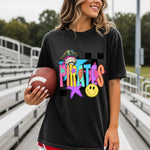 Pirates School Mascot DTF Transfer – Checkered Design DTF Heat Press Transfer from Sweet Tee Transfers