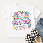 Pastel Apple Fourth Grade DTF Transfer DTF Heat Press Transfer from Sweet Tee Transfers