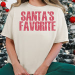 Santa's Favorite Distressed DTF Transfer DTF Heat Press Transfer from Sweet Tee Transfers