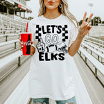Let's Go Elks School Mascot DTF Transfer DTF Heat Press Transfer from Sweet Tee Transfers