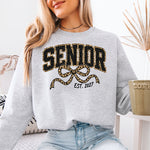 Senior Cheetah Bow 2027 DTF Transfer DTF Heat Press Transfer from Sweet Tee Transfers