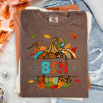 BSN Fall Pumpkin Thankful Grateful Blessed DTF Transfer DTF Heat Press Transfer from Sweet Tee Transfers