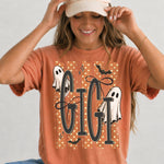 Halloween Ghost GiGi Striped DTF Transfer DTF Heat Press Transfer from Sweet Tee Transfers