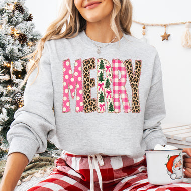 Merry Pink Retro DTF Transfer DTF Heat Press Transfer from Sweet Tee Transfers