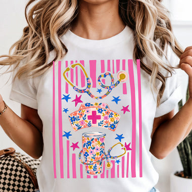 Summer Boho Coastal Beach Nurse DTF Transfer DTF Heat Press Transfer from Sweet Tee Transfers