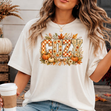 Cozy Fall with Pumpkins DTF Transfer DTF Heat Press Transfer from Sweet Tee Transfers