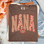 Fall Checkered NANA DTF Transfer DTF Heat Press Transfer from Sweet Tee Transfers