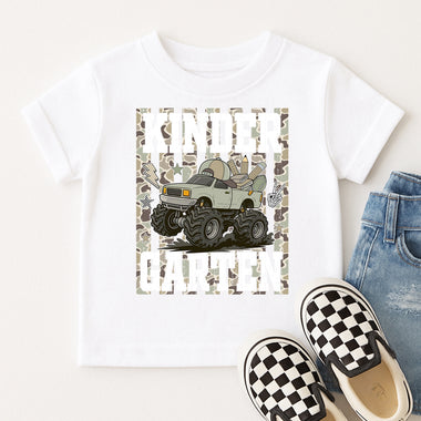 Camo Monster Truck Kindergarten DTF Transfer DTF Heat Press Transfer from Sweet Tee Transfers
