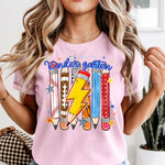 Kindergarten Pencil Lightning Bolt DTF Transfer DTF Heat Press Transfer from Sweet Tee Transfers