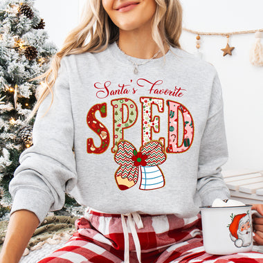 Santa's Favorite SPED Christmas DTF Transfer DTF Heat Press Transfer from Sweet Tee Transfers