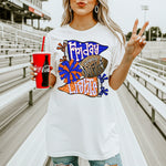 Friday Night Lights Royal and Orange DTF Transfer DTF Heat Press Transfer from Sweet Tee Transfers