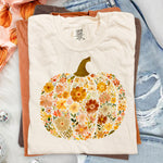 Fall Floral Pumpkin DTF Transfer DTF Heat Press Transfer from Sweet Tee Transfers
