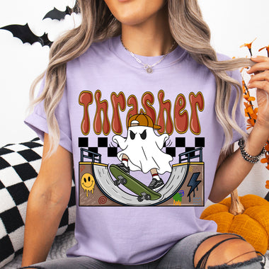 Thrasher Ghost Skateboard DTF Transfer DTF Heat Press Transfer from Sweet Tee Transfers