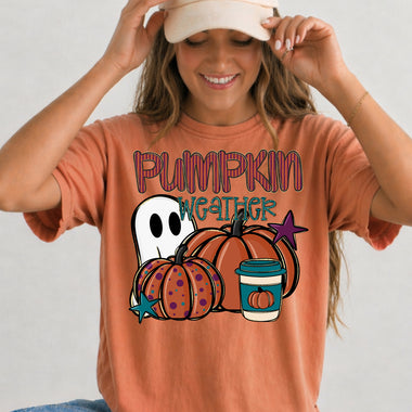 Pumpkin Weather DTF Transfer DTF Heat Press Transfer from Sweet Tee Transfers