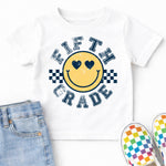 Checkered Smiley Fifth Grade DTF Transfer DTF Heat Press Transfer from Sweet Tee Transfers