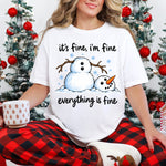 Meltdown Snowman Christmas DTF Transfer DTF Heat Press Transfer from Sweet Tee Transfers