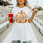 Longhorns Quilted Pumpkin Orange DTF Transfer DTF Heat Press Transfer from Sweet Tee Transfers