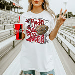 Friday Night Lights Red and White DTF Transfer DTF Heat Press Transfer from Sweet Tee Transfers