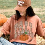 Fall Checkered Pumpkin Polka Dot DTF Transfer DTF Heat Press Transfer from Sweet Tee Transfers