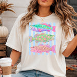 3 Fish Striped DTF Transfer DTF Heat Press Transfer from Sweet Tee Transfers