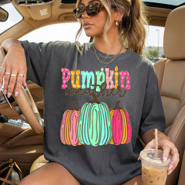 Pumpkin Weather DTF Transfer DTF Heat Press Transfer from Sweet Tee Transfers