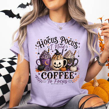 Hocus Pocus I Need Coffee to Focus DTF Transfer DTF Heat Press Transfer from Sweet Tee Transfers
