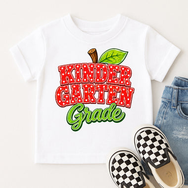 APPLE Kindergarten Grade DTF Transfer DTF Heat Press Transfer from Sweet Tee Transfers