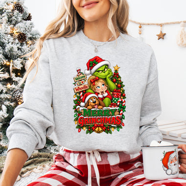 Merry Grinchmas Green Guy and Friends DTF Transfer DTF Heat Press Transfer from Sweet Tee Transfers